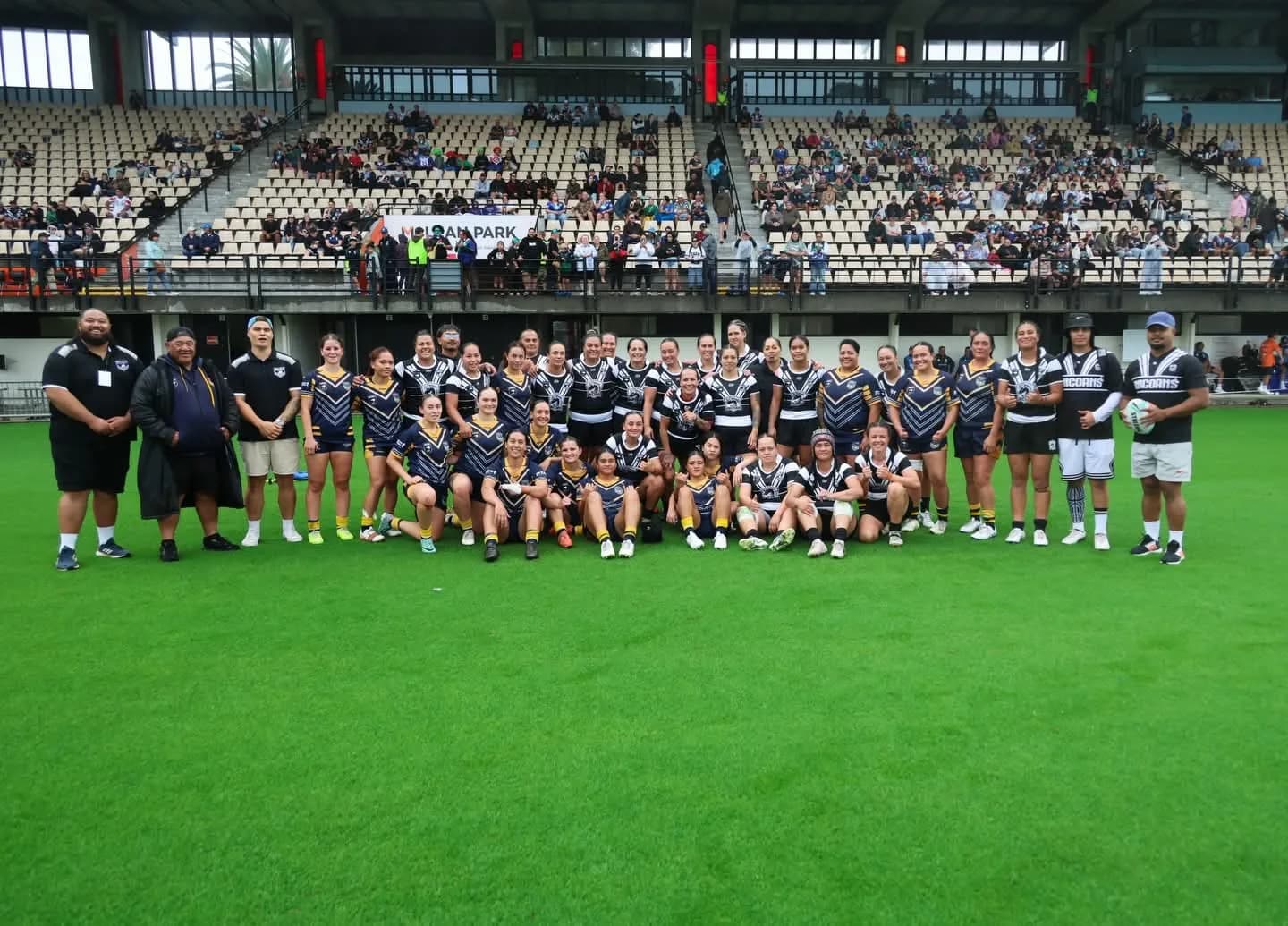 The Hawke’s Bay Unicorns women played as a curtain-raiser ahead of the Warriors’ match against Manly in February. Photo/Supplied.